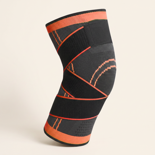 Voria Stride compression knee brace in orange