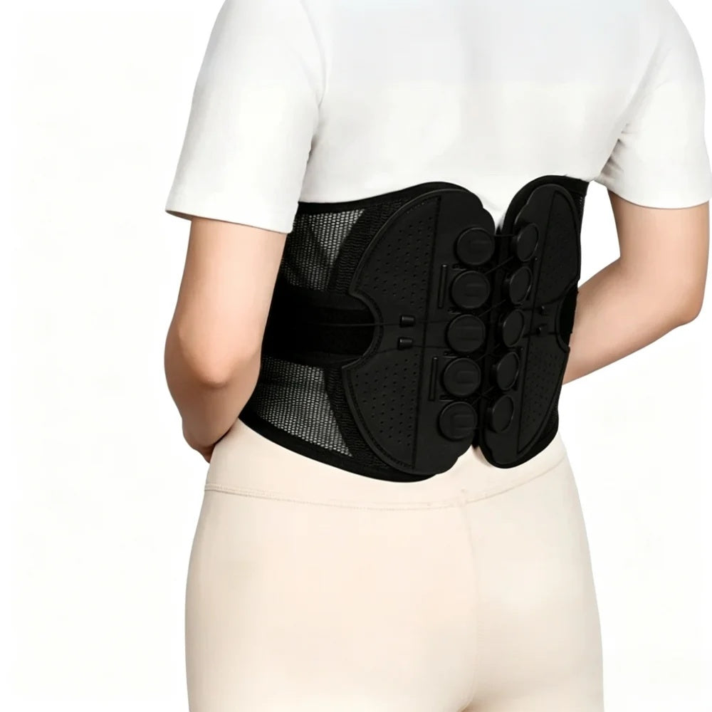 PostureEase twin-panel fit from the back